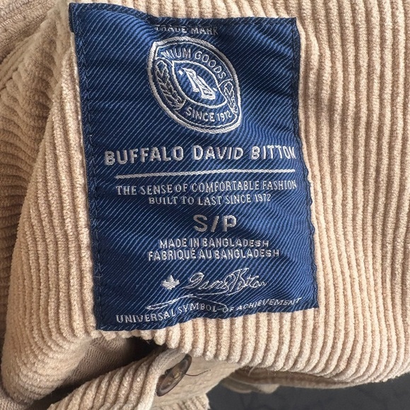 Buffalo David Bitton Beige Corduroy Shirt Jacket Small - Picture 6 of 10